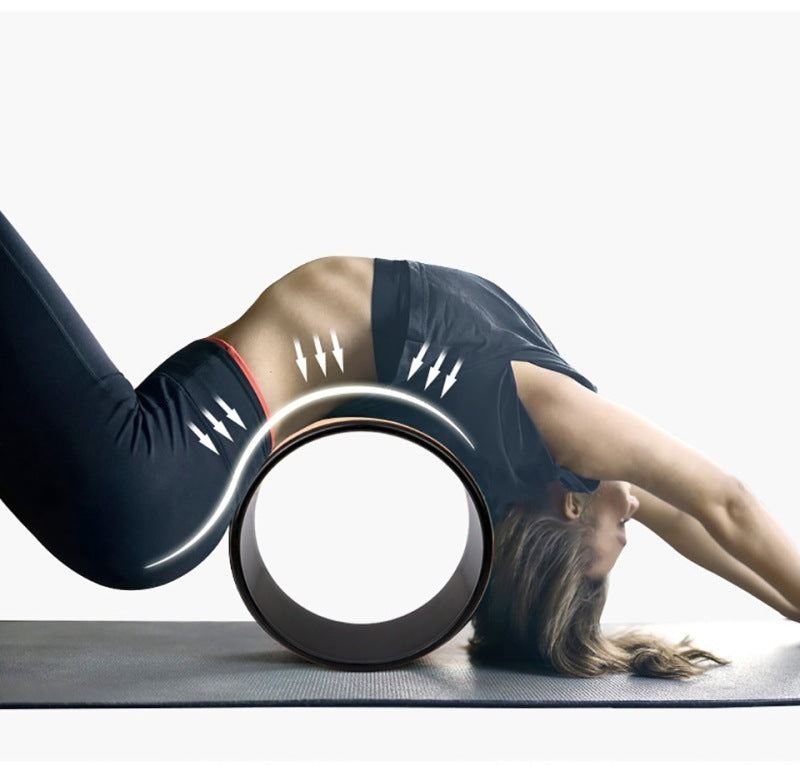 Premium Cork Rubber Yoga Wheel for Flexibility & Balance