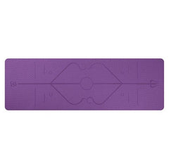 Non-Slip TPE Yoga Mat with Position Lines – Beginner