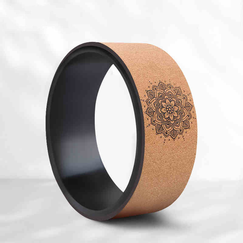 Premium Cork Rubber Yoga Wheel for Flexibility & Balance