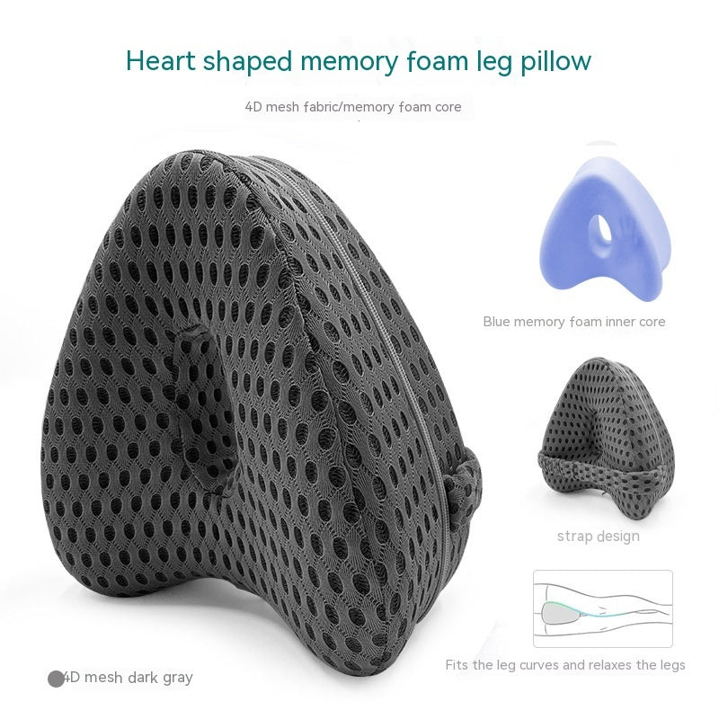 Heart-Shaped Memory Foam Contour Legacy Leg Support Pillow