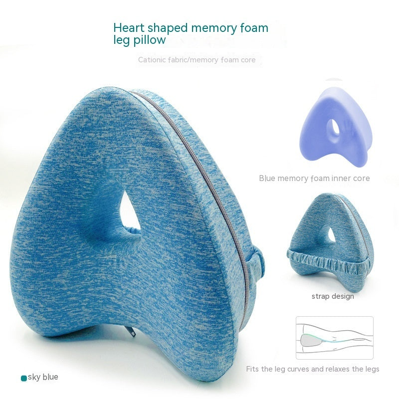 Heart-Shaped Memory Foam Contour Legacy Leg Support Pillow